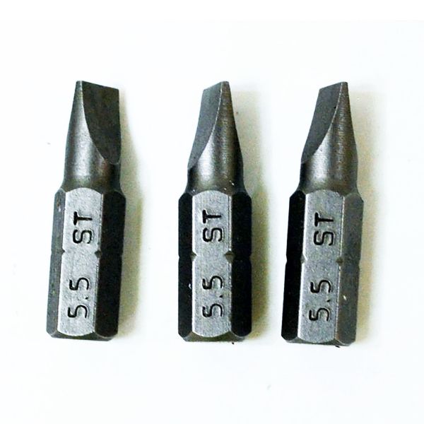 Picture of SLOTTED 5.5MM SCREWDRIVER BITS 25MM X 3PCS