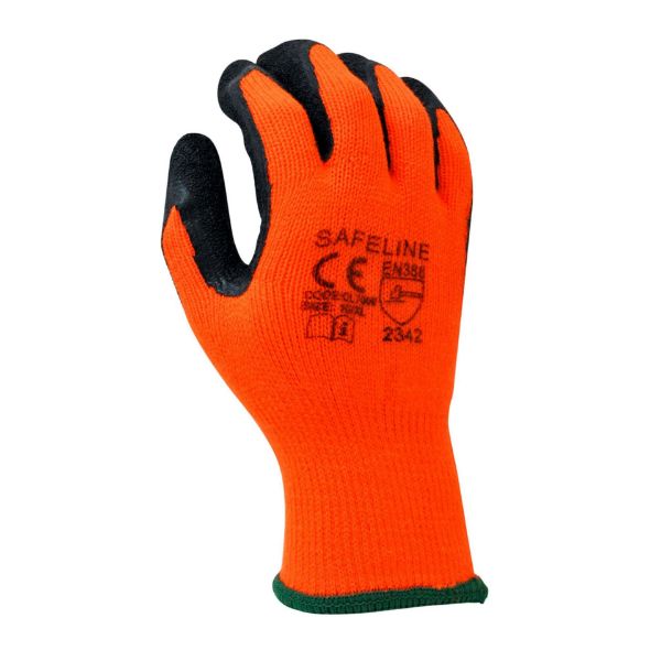 Picture of HI VIS THERMAL BLACK / ORANGE GLOVE XL