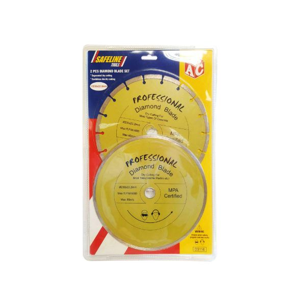 Picture of 2 PCS DIAMOND BLADE SET 230MM X 22.2 BORE