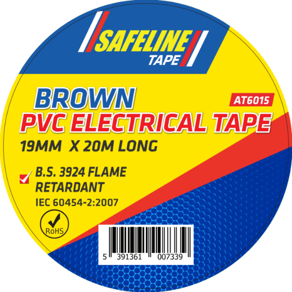 Picture of 19MM X 20M PVC ELECTRICAL TAPE BROWN